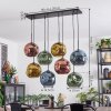 Ripoll Hanglamp, Kogellampje, Hanglamp Blauw, Goud, Groen, Koperkleurig, 8-lichts