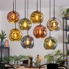 Ripoll Hanglamp, Kogellampje, Hanglamp Blauw, Goud, Groen, Koperkleurig, 8-lichts