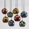 Ripoll Hanglamp, Kogellampje, Hanglamp Blauw, Goud, Groen, Koperkleurig, 8-lichts