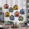 Ripoll Hanglamp, Kogellampje, Hanglamp Blauw, Goud, Groen, Koperkleurig, 8-lichts