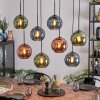 Koyoto Hanglamp, Kogellampje, Hanglamp Blauw, Groen, Koperkleurig, 8-lichts