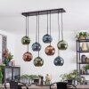 Koyoto Hanglamp, Kogellampje, Hanglamp Blauw, Groen, Koperkleurig, 8-lichts