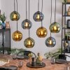 Koyoto Hanglamp, Kogellampje, Hanglamp Blauw, Goud, Groen, 8-lichts