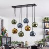 Koyoto Hanglamp, Kogellampje, Hanglamp Blauw, Goud, Groen, 8-lichts