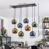 Koyoto Hanglamp, Kogellampje, Hanglamp Blauw, Goud, Groen, 8-lichts