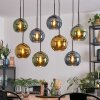 Koyoto Hanglamp, Kogellampje, Hanglamp Blauw, Goud, Groen, 8-lichts