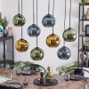 Koyoto Hanglamp, Kogellampje, Hanglamp Blauw, Goud, Groen, 8-lichts