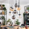 Gastor Hanglamp, Kogellampje, Hanglamp Amber, Duidelijk, Rookkleurig, 8-lichts