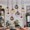 Gastor Hanglamp, Kogellampje, Hanglamp Amber, Duidelijk, Rookkleurig, 8-lichts