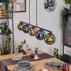 Gastor Hanglamp, Kogellampje, Hanglamp Blauw, Groen, Koperkleurig, 5-lichts