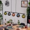 Gastor Hanglamp, Kogellampje, Hanglamp Blauw, Groen, Koperkleurig, 5-lichts