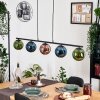 Gastor Hanglamp, Kogellampje, Hanglamp Blauw, Groen, Koperkleurig, 5-lichts