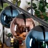 Gastor Hanglamp, Kogellampje, Hanglamp Blauw, Groen, Koperkleurig, 5-lichts
