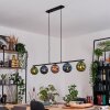 Gastor Hanglamp, Kogellampje, Hanglamp Blauw, Groen, Koperkleurig, 5-lichts