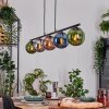 Gastor Hanglamp, Kogellampje, Hanglamp Blauw, Chroom, Groen, Koperkleurig, Rookkleurig, 5-lichts