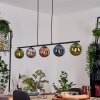 Gastor Hanglamp, Kogellampje, Hanglamp Blauw, Chroom, Groen, Koperkleurig, Rookkleurig, 5-lichts