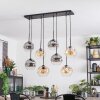 Ripoll Hanglamp, Kogellampje, Hanglamp Amber, Duidelijk, Rookkleurig, 8-lichts