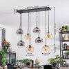 Ripoll Hanglamp, Kogellampje, Hanglamp Amber, Duidelijk, Rookkleurig, 8-lichts