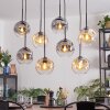 Ripoll Hanglamp, Kogellampje, Hanglamp Amber, Duidelijk, Rookkleurig, 8-lichts