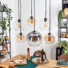 Koyoto Hanglamp, Kogellampje, Hanglamp Amber, Duidelijk, Rookkleurig, 6-lichts