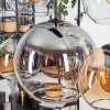 Koyoto Hanglamp, Kogellampje, Hanglamp Amber, Duidelijk, Rookkleurig, 6-lichts