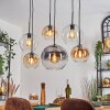 Koyoto Hanglamp, Kogellampje, Hanglamp Amber, Duidelijk, Rookkleurig, 6-lichts