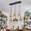 Koyoto Hanglamp, Kogellampje, Hanglamp Amber, Duidelijk, Rookkleurig, 6-lichts