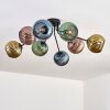 Koyoto Plafondlamp, Kogellampje 85 cm Blauw, Goud, Groen, Koperkleurig, 8-lichts