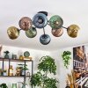 Koyoto Plafondlamp, Kogellampje 85 cm Blauw, Goud, Groen, Koperkleurig, 8-lichts