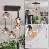 Ripoll Plafondlamp, Kogellampje Duidelijk, Rookkleurig, 5-lichts