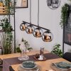 Koyoto Hanglamp, Kogellampje, Hanglamp Chroom, Rookkleurig, 4-lichts