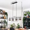 Koyoto Hanglamp, Kogellampje, Hanglamp Chroom, Rookkleurig, 4-lichts