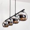 Koyoto Hanglamp, Kogellampje, Hanglamp Chroom, Rookkleurig, 4-lichts
