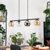 Koyoto Hanglamp, Kogellampje, Hanglamp Amber, Chroom, Duidelijk, Rookkleurig, 4-lichts