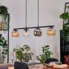 Koyoto Hanglamp, Kogellampje, Hanglamp Amber, Chroom, Duidelijk, Rookkleurig, 4-lichts