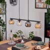Koyoto Hanglamp, Kogellampje, Hanglamp Amber, Chroom, Duidelijk, Rookkleurig, 4-lichts