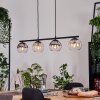 Koyoto Hanglamp, Kogellampje, Hanglamp Amber, Duidelijk, Rookkleurig, 4-lichts