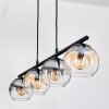 Koyoto Hanglamp, Kogellampje, Hanglamp Amber, Duidelijk, Rookkleurig, 4-lichts