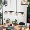 Koyoto Hanglamp, Kogellampje, Hanglamp Amber, Duidelijk, Rookkleurig, 4-lichts