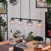 Koyoto Hanglamp, Kogellampje, Hanglamp Amber, Duidelijk, Rookkleurig, 4-lichts