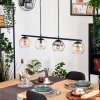 Koyoto Hanglamp, Kogellampje, Hanglamp Amber, Duidelijk, Rookkleurig, 4-lichts