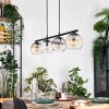 Koyoto Hanglamp, Kogellampje, Hanglamp Amber, Duidelijk, Rookkleurig, 4-lichts