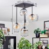 Koyoto Plafondlamp, Kogellampje Amber, Duidelijk, Rookkleurig, 5-lichts