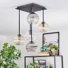 Koyoto Plafondlamp, Kogellampje Amber, Duidelijk, Rookkleurig, 5-lichts