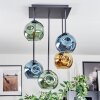 Ripoll Plafondlamp, Kogellampje Blauw, Goud, Groen, 5-lichts