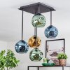 Ripoll Plafondlamp, Kogellampje Blauw, Goud, Groen, 5-lichts