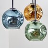 Ripoll Plafondlamp, Kogellampje Blauw, Goud, Groen, 5-lichts