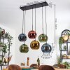 Koyoto Hanglamp, Kogellampje, Hanglamp Blauw, Goud, Groen, Koperkleurig, 6-lichts