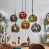 Koyoto Hanglamp, Kogellampje, Hanglamp Blauw, Goud, Groen, Koperkleurig, 6-lichts
