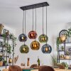 Koyoto Hanglamp, Kogellampje, Hanglamp Blauw, Goud, Groen, Koperkleurig, 6-lichts